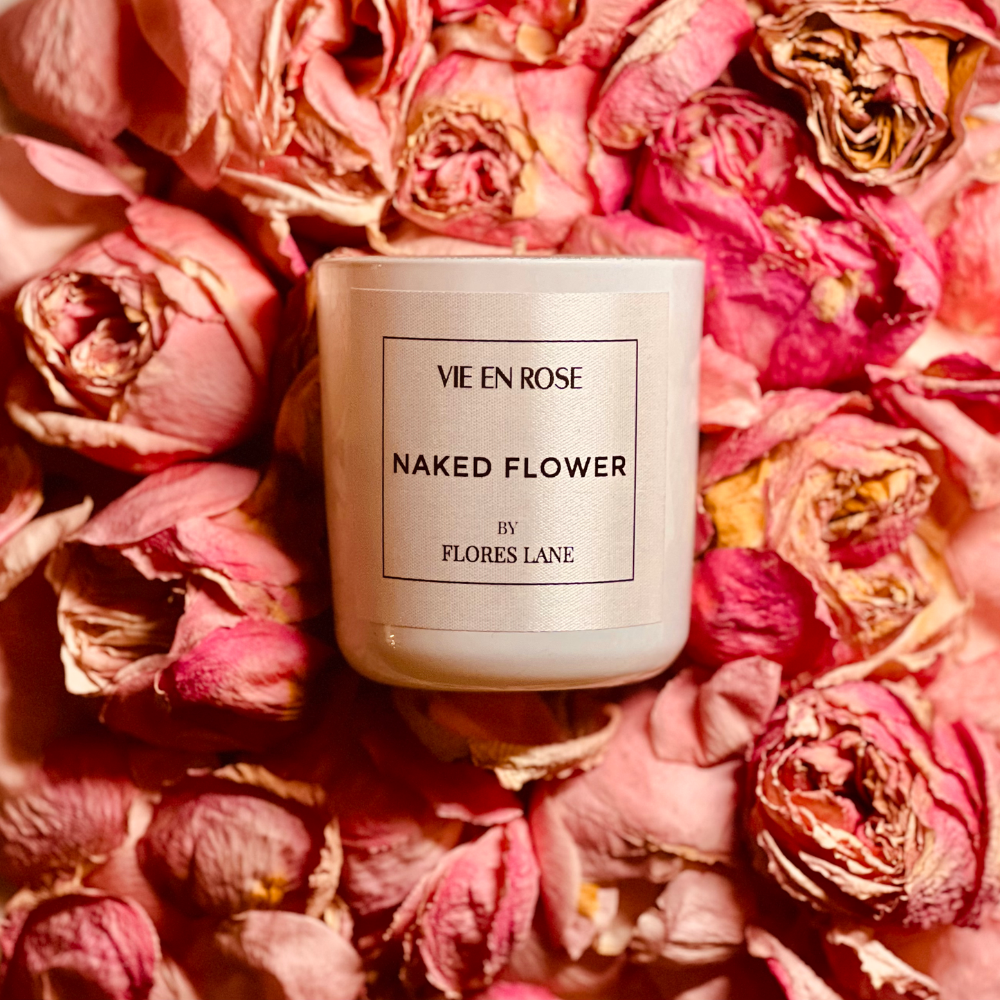 Naked Flower Soy Candle, Slow Burn Candle